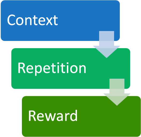 context, repetition, reward